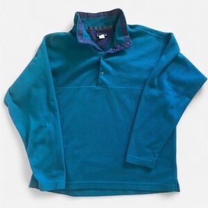 Vintage M Patagonia T-Snap Pullover Fleece Medium Sweatshirt Jacket MADE IN USA
